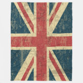 Union Jack  Distress Fleece Deken (Voorkant)