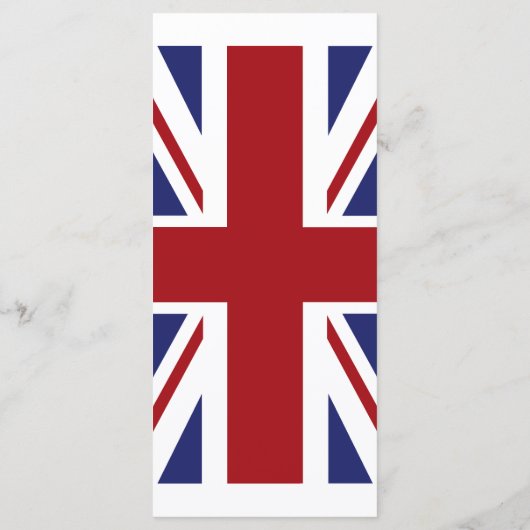 Union Jack Drapeau British Mariage Menu (Dos)