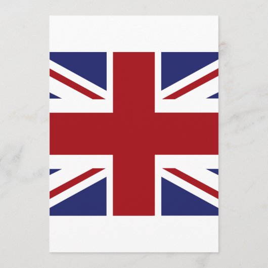 Union Jack Drapeau British Mariage Menu (Dos)