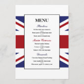 Union Jack Drapeau British Mariage Menu (Devant)