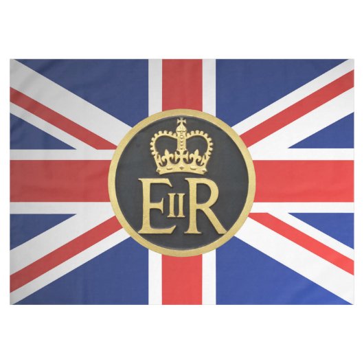 Union Jack en Royal Jubilee Insignia. Tafelkleed (Voorkant (Horizontaal))