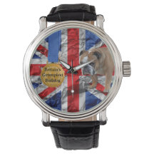 Union Jack Engelse Bulldog horloge