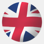 UNION JACK ENGLAND FLAG RONDE STICKER (Voorkant)