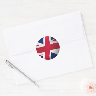 UNION JACK ENGLAND FLAG RONDE STICKER