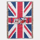 Union Jack English Bulldog Deken (Voorkant Verticaal)
