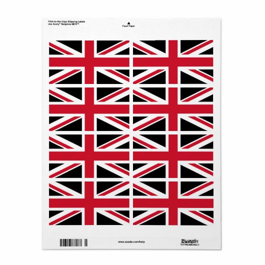Union Jack Etiket (Full Sheet)