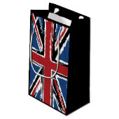 Union Jack Flag Abstract Scribble Klein Cadeauzakje (Achterkant Gekanteld)