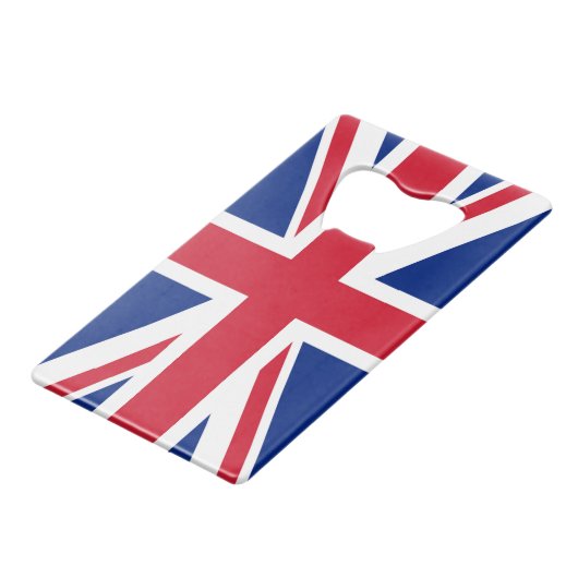 Union Jack Flag-boot Kredietkaart Flessenopener (Achterkant Gekanteld)