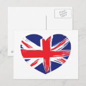 Union Jack Flag Briefkaart (Voorkant / Achterkant)