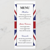 Union Jack Flag British Wedding Menu (Voorkant)