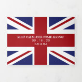 Union Jack Flag, Britse bruiloftssuite Drieluik Uitnodiging (Cover)
