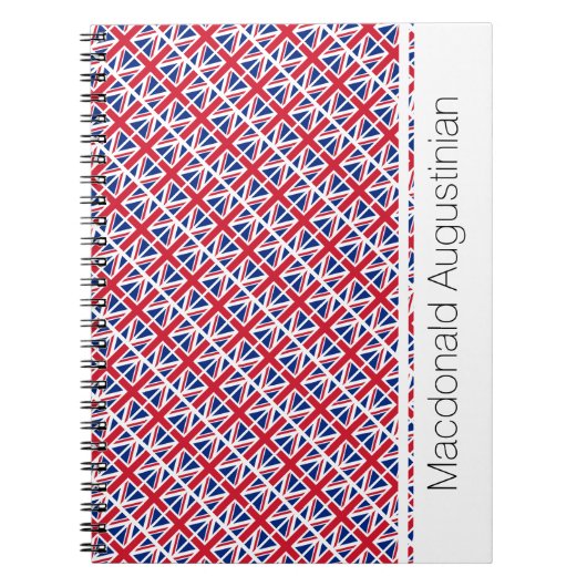 UNION JACK Flag Custom Patriotic Notitieboek (Voorkant)