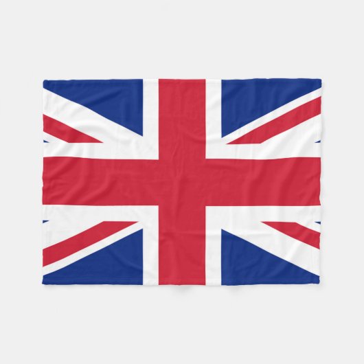 Union Jack Flag fbt Fleece Deken (Voorkant (Horizontaal))