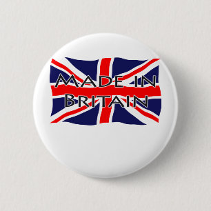 Union Jack Flag - Gemaakt in Groot-Brittannië Ronde Button 5,7 Cm