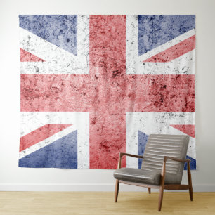 Union Jack/Flag groot tapijt Wandkleed