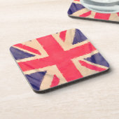 UNION JACK FLAG grunge Drankjes Onderzetter (Linkerzijde)