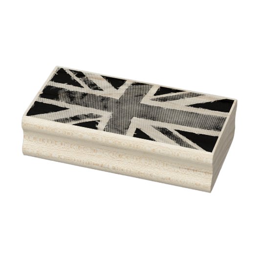 UNION JACK FLAG grunge + jouw idee Rubberstempel (Stempel)