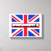 Union Jack Flag London Skyline Canvas (Voorkant)