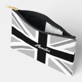 Union Jack/Flag Monochrome (aangepaste naam) Etui (Open)