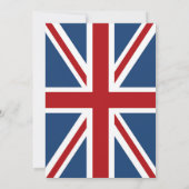 Union Jack Flag Patriotic Wedding Kaart (Achterkant)