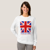 Union Jack Flag Plus Jouw tekst T-shirt (Voorkant volledig)