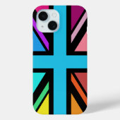 Union Jack/Flag veelkleurig + zwart ontwerp Case-Mate iPhone Case (Achterkant)