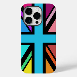 Union Jack/Flag veelkleurig + zwart ontwerp Case-Mate iPhone 14 Pro Hoesje