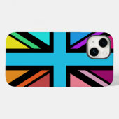 Union Jack/Flag veelkleurig + zwart ontwerp Case-Mate iPhone Case (Achterkant (horizontaal))