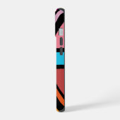 Union Jack/Flag veelkleurig + zwart ontwerp iPhone 15 Hoesje (Linkerkant)