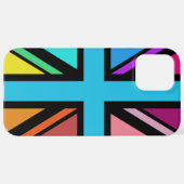 Union Jack/Flag veelkleurig + zwart ontwerp iPhone Hoesje (Achterkant horizontaal)