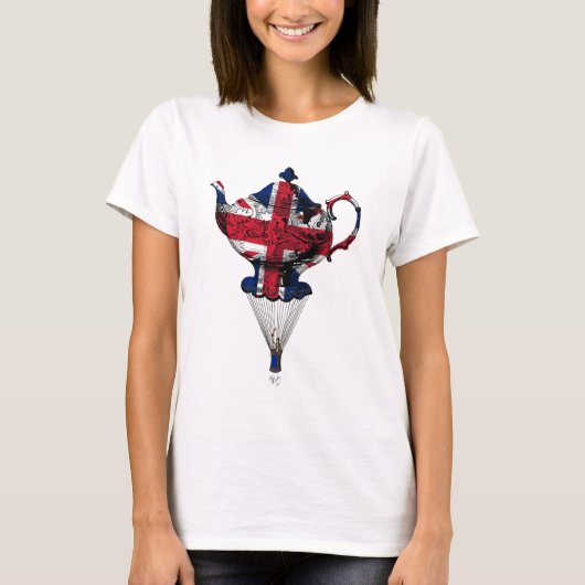 Union Jack Flying Teapot T-shirt (Voorkant)
