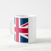Union Jack Full Side Square Design Coffee Mug (Devant gauche)
