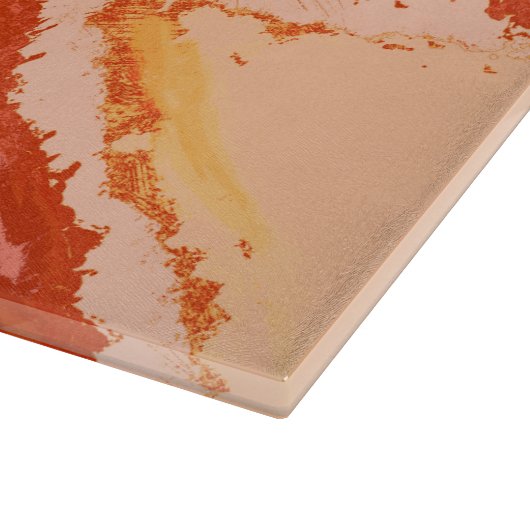 Union Jack geschilderd UK Art Tangerine door Heva Snijplank (Hoek)