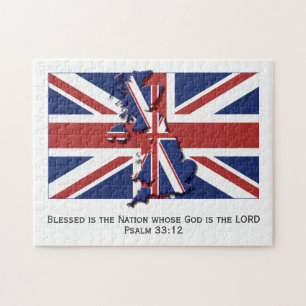 UNION JACK Gezegende natie BRITSE VLAG Legpuzzel
