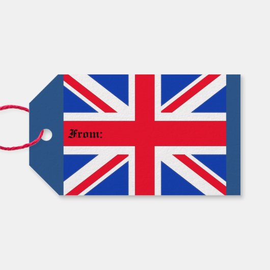 Union Jack Gift Labels Cadeaulabel (Achterkant Horizontaal)
