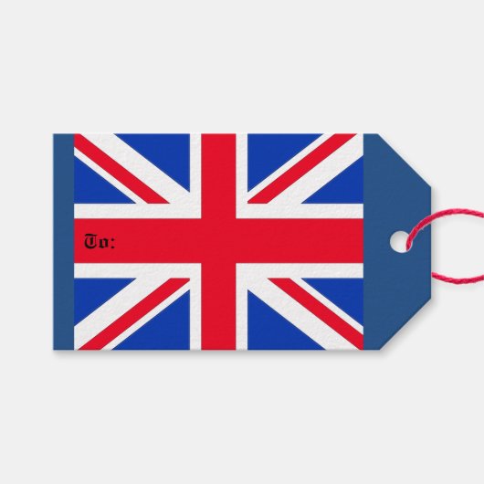 Union Jack Gift Labels Cadeaulabel (Voorkant (Horizontaal))