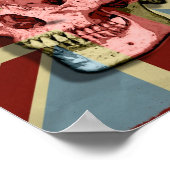 Union Jack glimlachend Poster voor moderne wandkun (Hoek)