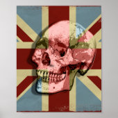 Union Jack glimlachend Poster voor moderne wandkun (Voorkant)
