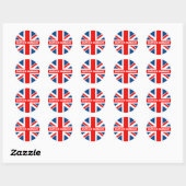 Union Jack grappig Ronde Sticker (Vel)