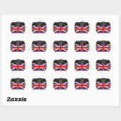 Union Jack Guitar Amplifier Ronde Sticker (Vel)