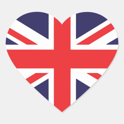 Union Jack Hart Sticker (Voorkant)