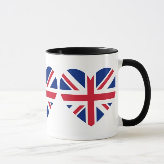 Union Jack Heart Shape Mok (Rechts)