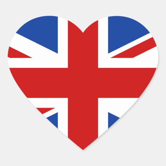 Union Jack Heart Sticker (Voorkant)