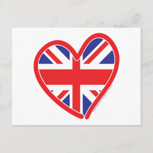 Union Jack Heart-vlag Briefkaart