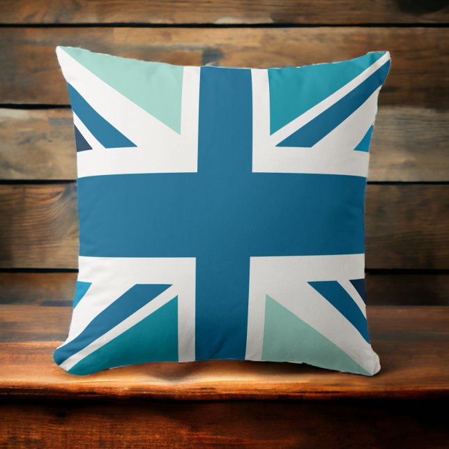 Union Jack - In Designer Blue Kussen (Creator heeft geüpload)