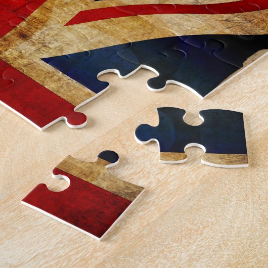 Union Jack Jigzaag Puzzle Legpuzzel (Zijkant)