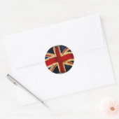 Union Jack Klassieke Ronde Sticker (Envelop)