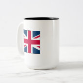 Union Jack Kleine Twee Toon 15 oz. Mok (Voorkant links)