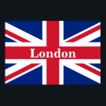 Union Jack London ~ Affiche du drapeau britannique<br><div class="desc">Drapeau du Royaume-Uni de Grande-Bretagne et d'Irlande du Nord avec texte de Londres. Laisser tel quel, customiser du texte ou faire vide.</div>