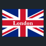 Union Jack London ~ Affiche du drapeau britannique<br><div class="desc">Drapeau du Royaume-Uni de Grande-Bretagne et d'Irlande du Nord avec texte de Londres. Laisser tel quel,  customiser du texte ou faire vide.</div>
